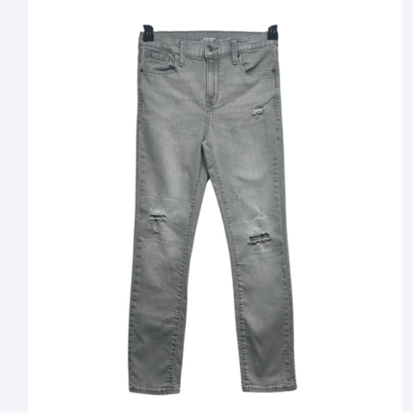 Old Navy Gray Slim Distressed Jeans – Boys Size 14 - Picture 2 of 10